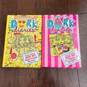 Dork Diaries books: #13 and #14 By: Rachel Renée Russell.